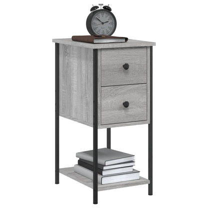 vidaXL Nachttische 2 Stk. Grau Sonoma 32x42x70 cm Holzwerkstoff