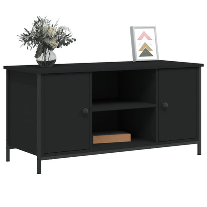 vidaXL Meuble TV Noir 100x40x50 cm Bois d'ingénierie