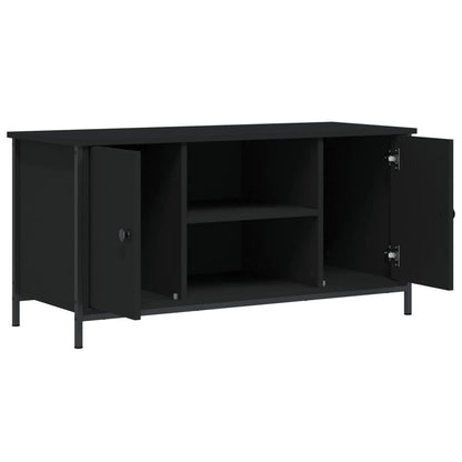 vidaXL Meuble TV Noir 100x40x50 cm Bois d'ingénierie
