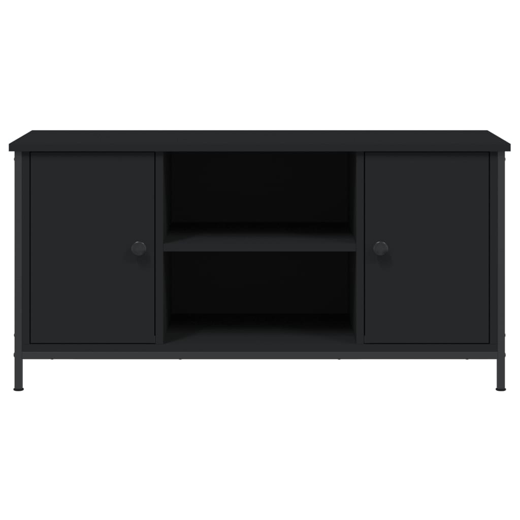 vidaXL Meuble TV Noir 100x40x50 cm Bois d'ingénierie