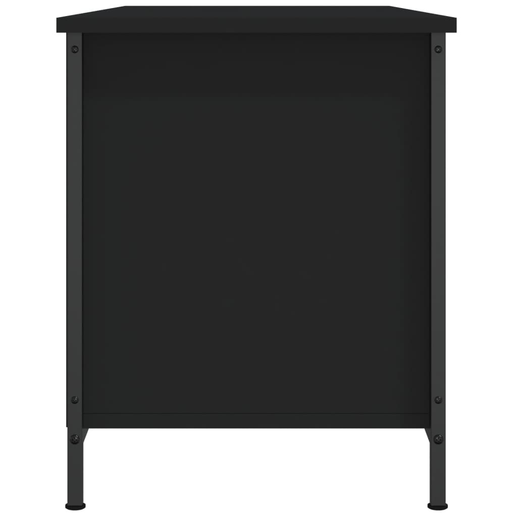 vidaXL Meuble TV Noir 100x40x50 cm Bois d'ingénierie