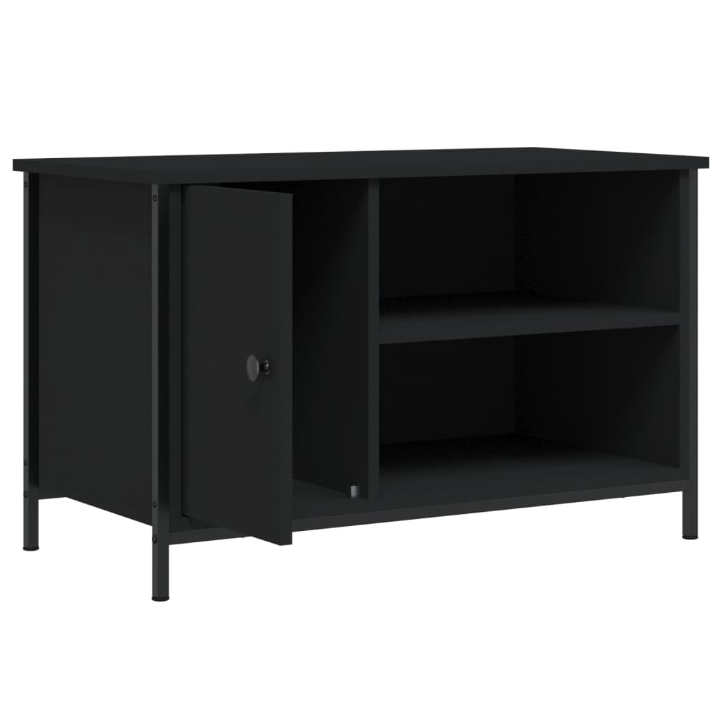vidaXL TV-Schrank Schwarz 80x40x50 cm Holzwerkstoff