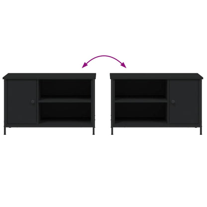 vidaXL TV-Schrank Schwarz 80x40x50 cm Holzwerkstoff