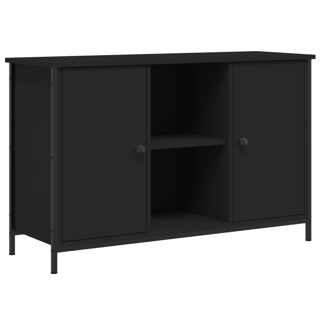 vidaXL Meuble TV Noir 100x35x65 cm Bois d'ingénierie