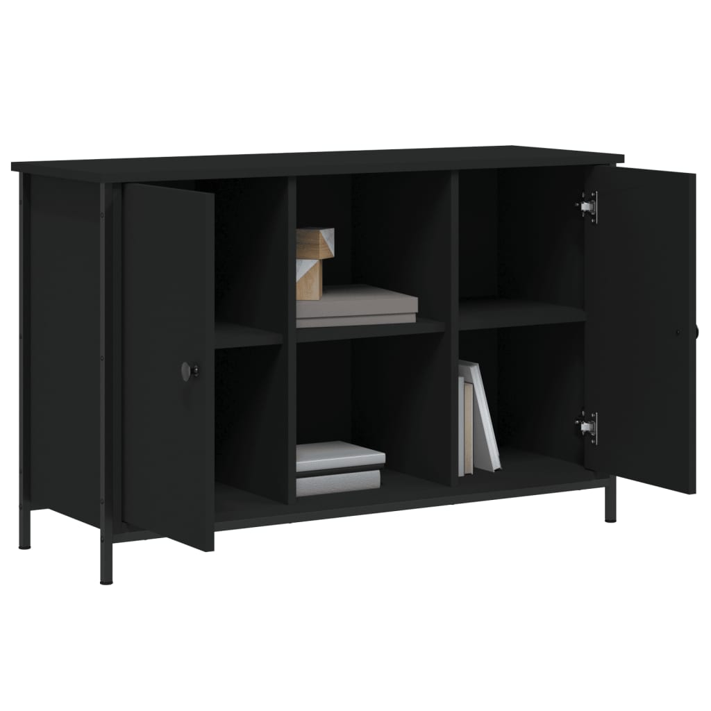 vidaXL Meuble TV Noir 100x35x65 cm Bois d'ingénierie