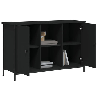 vidaXL Meuble TV Noir 100x35x65 cm Bois d'ingénierie