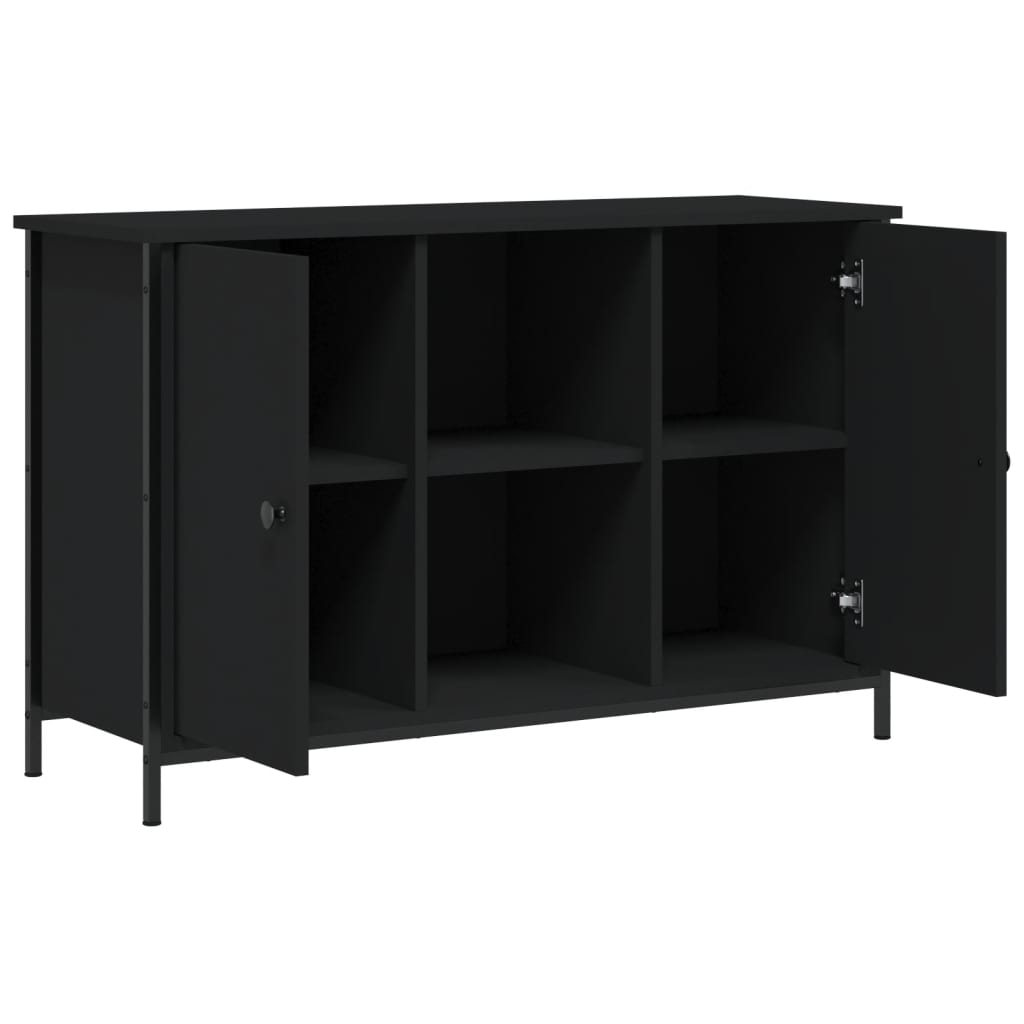 vidaXL Meuble TV Noir 100x35x65 cm Bois d'ingénierie