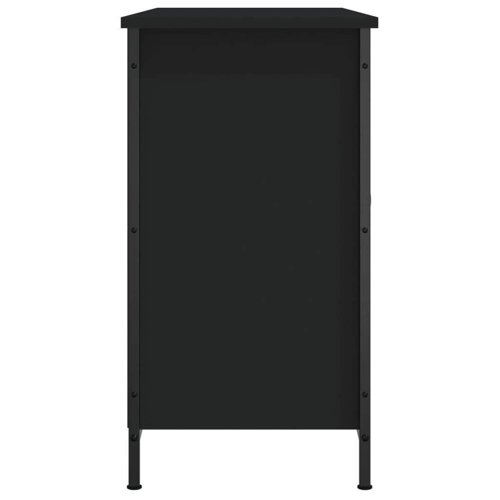 vidaXL Meuble TV Noir 100x35x65 cm Bois d'ingénierie