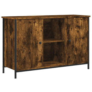 vidaXL Meuble TV chêne fumé 100x35x65 cm en bois d'ingénierie