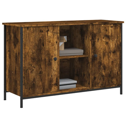 vidaXL Meuble TV chêne fumé 100x35x65 cm en bois d'ingénierie