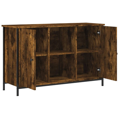 vidaXL Meuble TV chêne fumé 100x35x65 cm en bois d'ingénierie