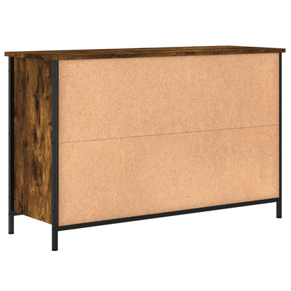 vidaXL Meuble TV chêne fumé 100x35x65 cm en bois d'ingénierie