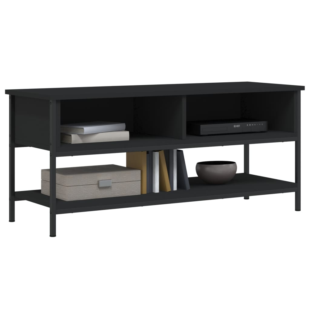 Meuble TV vidaXL noir 100x35x45 cm en bois d'ingénierie