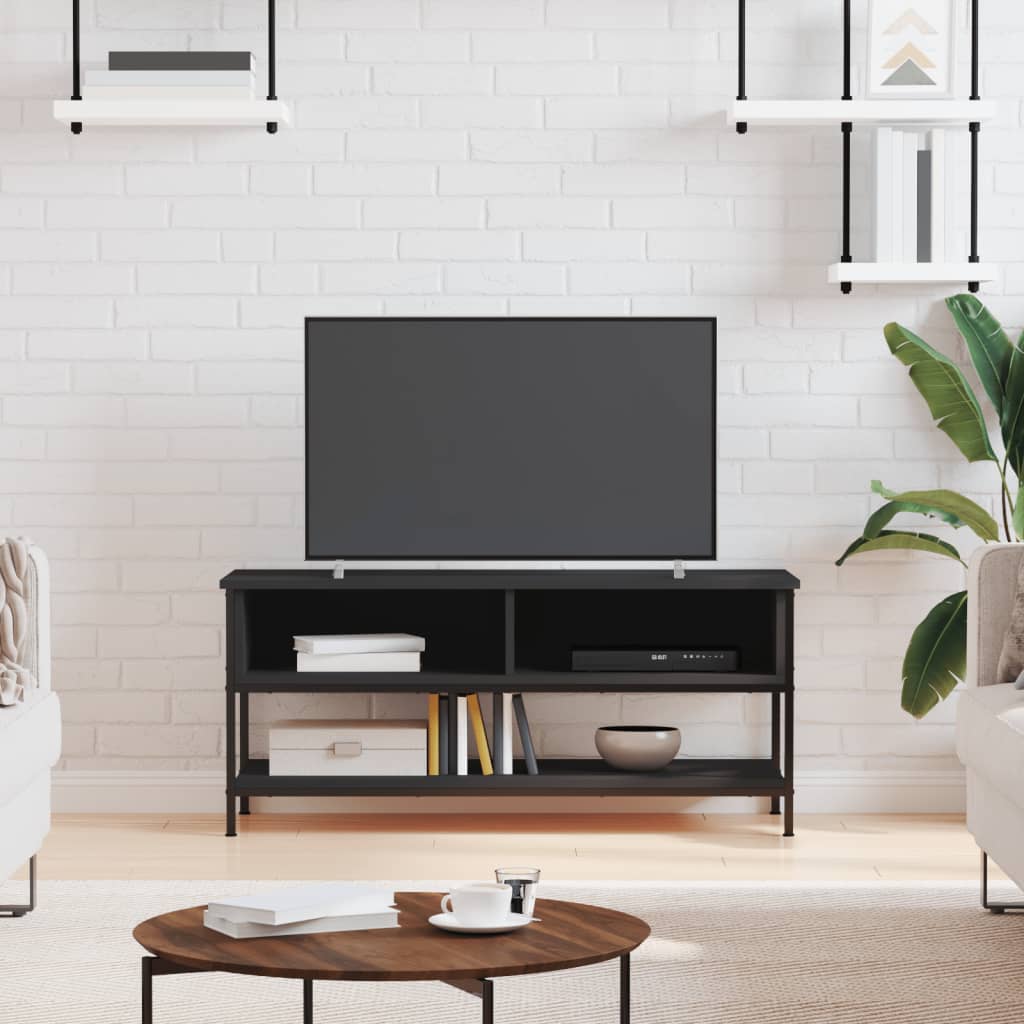 Meuble TV vidaXL noir 100x35x45 cm en bois d'ingénierie