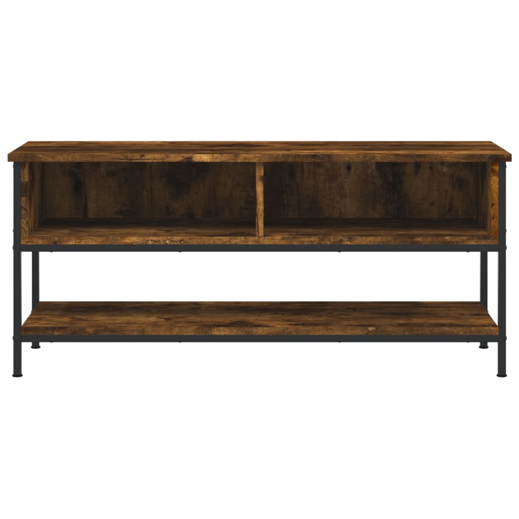 vidaXL Meuble TV chêne fumé 100x35x45 cm bois d'ingénierie