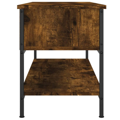 vidaXL Meuble TV chêne fumé 100x35x45 cm bois d'ingénierie