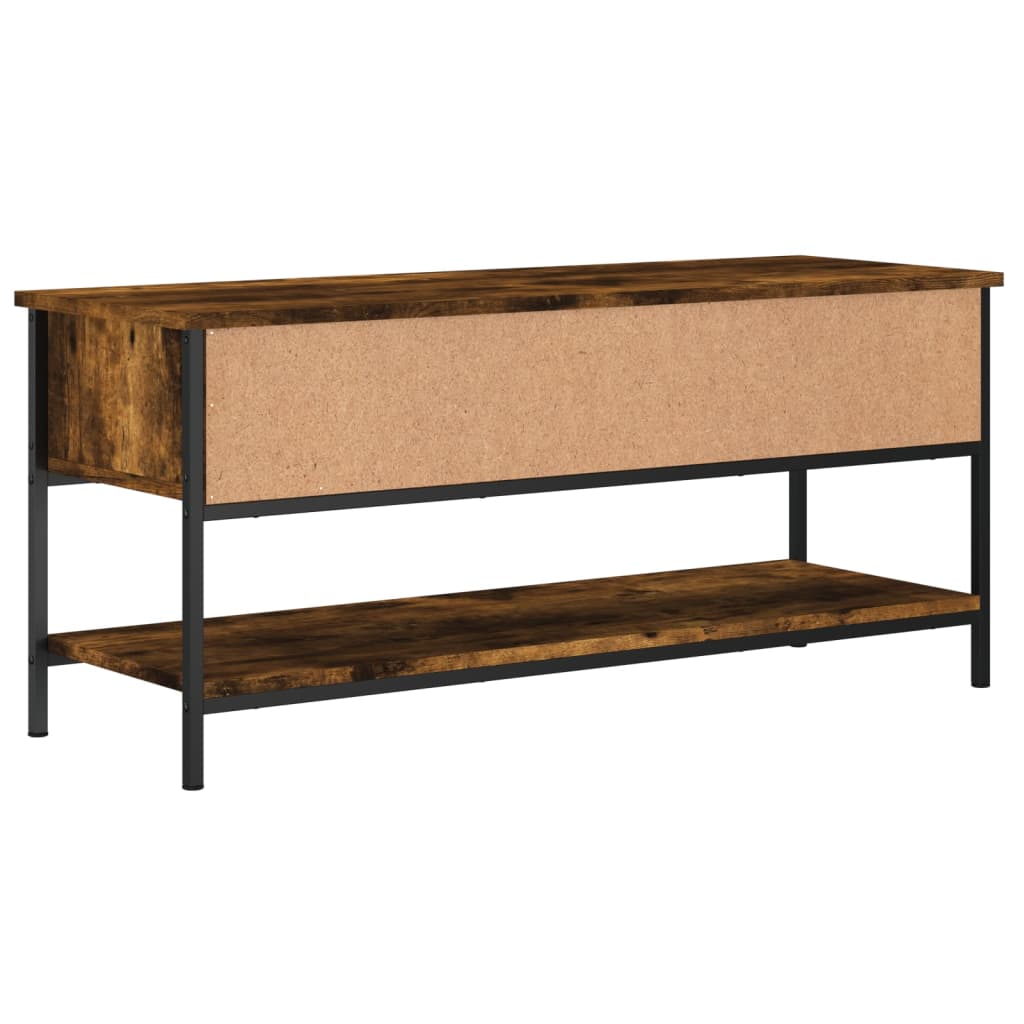 vidaXL Meuble TV chêne fumé 100x35x45 cm bois d'ingénierie