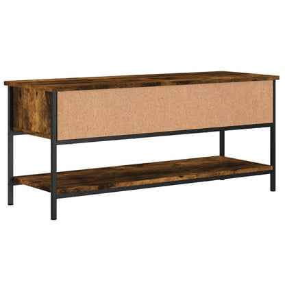 vidaXL Meuble TV chêne fumé 100x35x45 cm bois d'ingénierie