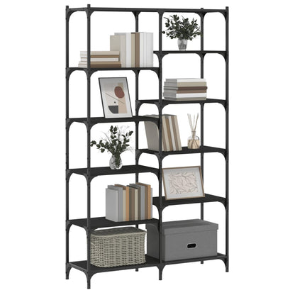 vidaXL Bücherregal Schwarz 100x32x170 cm Holzwerkstoff und Eisen