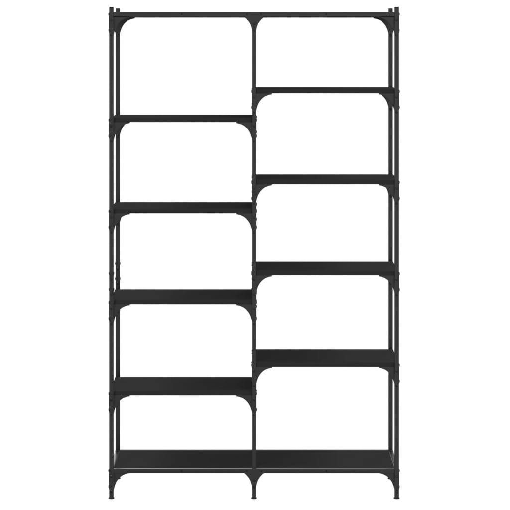 vidaXL Bücherregal Schwarz 100x32x170 cm Holzwerkstoff und Eisen