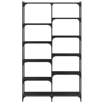 vidaXL Bücherregal Schwarz 100x32x170 cm Holzwerkstoff und Eisen