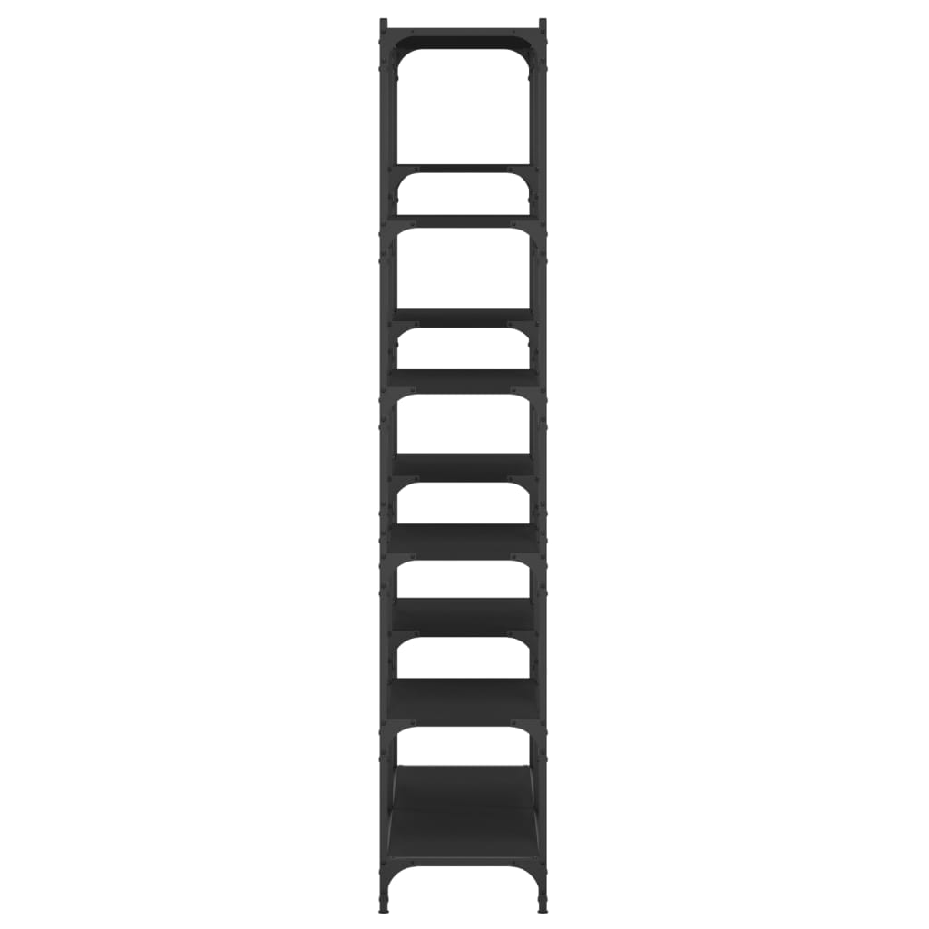 vidaXL Bücherregal Schwarz 100x32x170 cm Holzwerkstoff und Eisen
