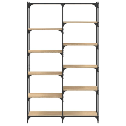 vidaXL Bücherregal Sonoma Eiche 100x32x170 cm Holzwerkstoff und Eisen