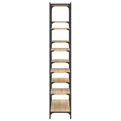 Bücherregal Sonoma Eiche 100x32x170 cm Holzwerkstoff und Eisen