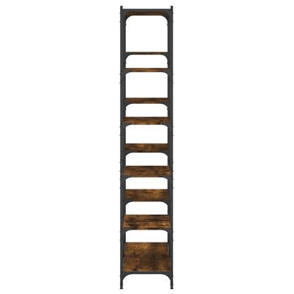 vidaXL Bücherregal Räuchereiche 100x32x170 cm Holzwerkstoff und Eisen