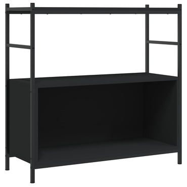 vidaXL Bücherregal Schwarz 80x30x78,5 cm Holzwerkstoff und Eisen