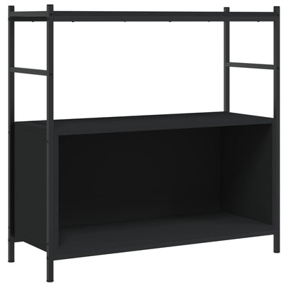 vidaXL Bücherregal Schwarz 80x30x78,5 cm Holzwerkstoff und Eisen