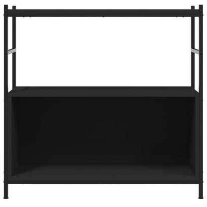 vidaXL Bücherregal Schwarz 80x30x78,5 cm Holzwerkstoff und Eisen
