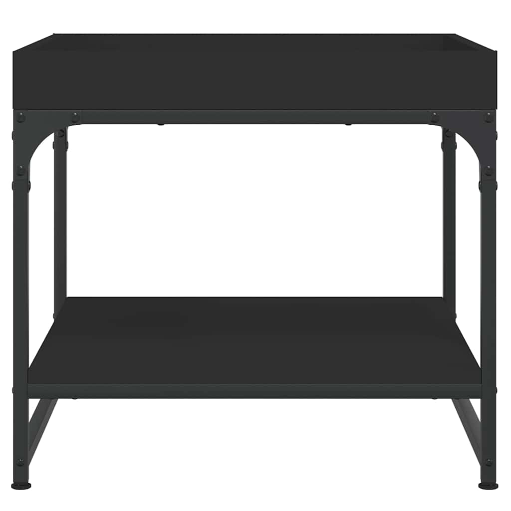 vidaXL Couchtisch Schwarz 49,5x49,5x45 cm Holzwerkstoff