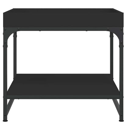 vidaXL Couchtisch Schwarz 49,5x49,5x45 cm Holzwerkstoff
