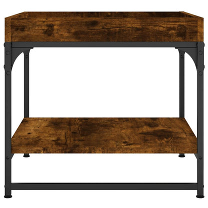 vidaXL Couchtisch Räuchereiche 49,5x49,5x45 cm Holzwerkstoff