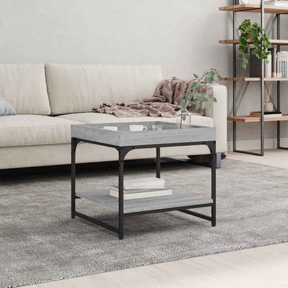 vidaXL Couchtisch Grau Sonoma 49,5x49,5x45 cm Holzwerkstoff
