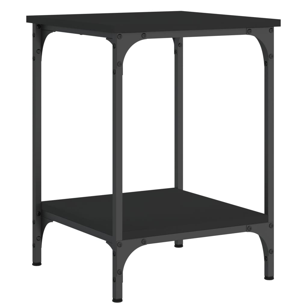 vidaXL Table basse noire 40x40x55 cm en bois d'ingénierie