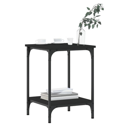 vidaXL Table basse noire 40x40x55 cm en bois d'ingénierie