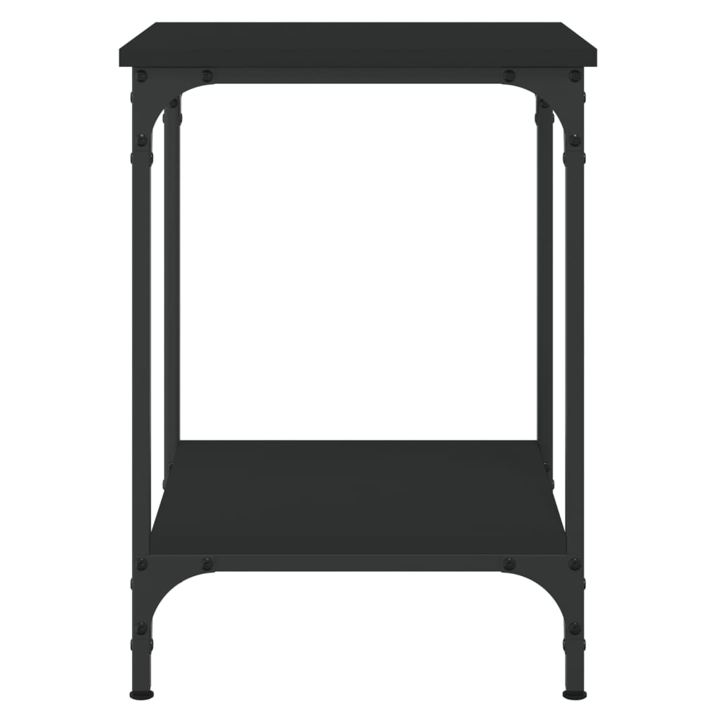 vidaXL Table basse noire 40x40x55 cm en bois d'ingénierie