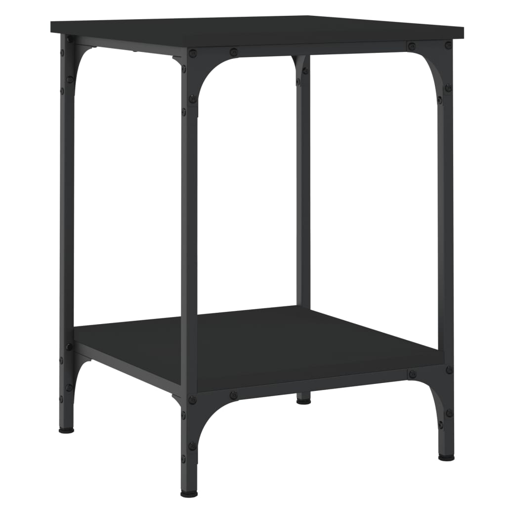 vidaXL Table basse noire 40x40x55 cm en bois d'ingénierie