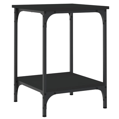 vidaXL Table basse noire 40x40x55 cm en bois d'ingénierie