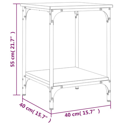 vidaXL Table basse chêne Sonoma 40x40x55 cm bois d'ingénierie