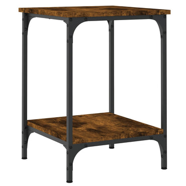 vidaXL Table basse chêne fumé 40x40x55 cm Bois d'ingénierie