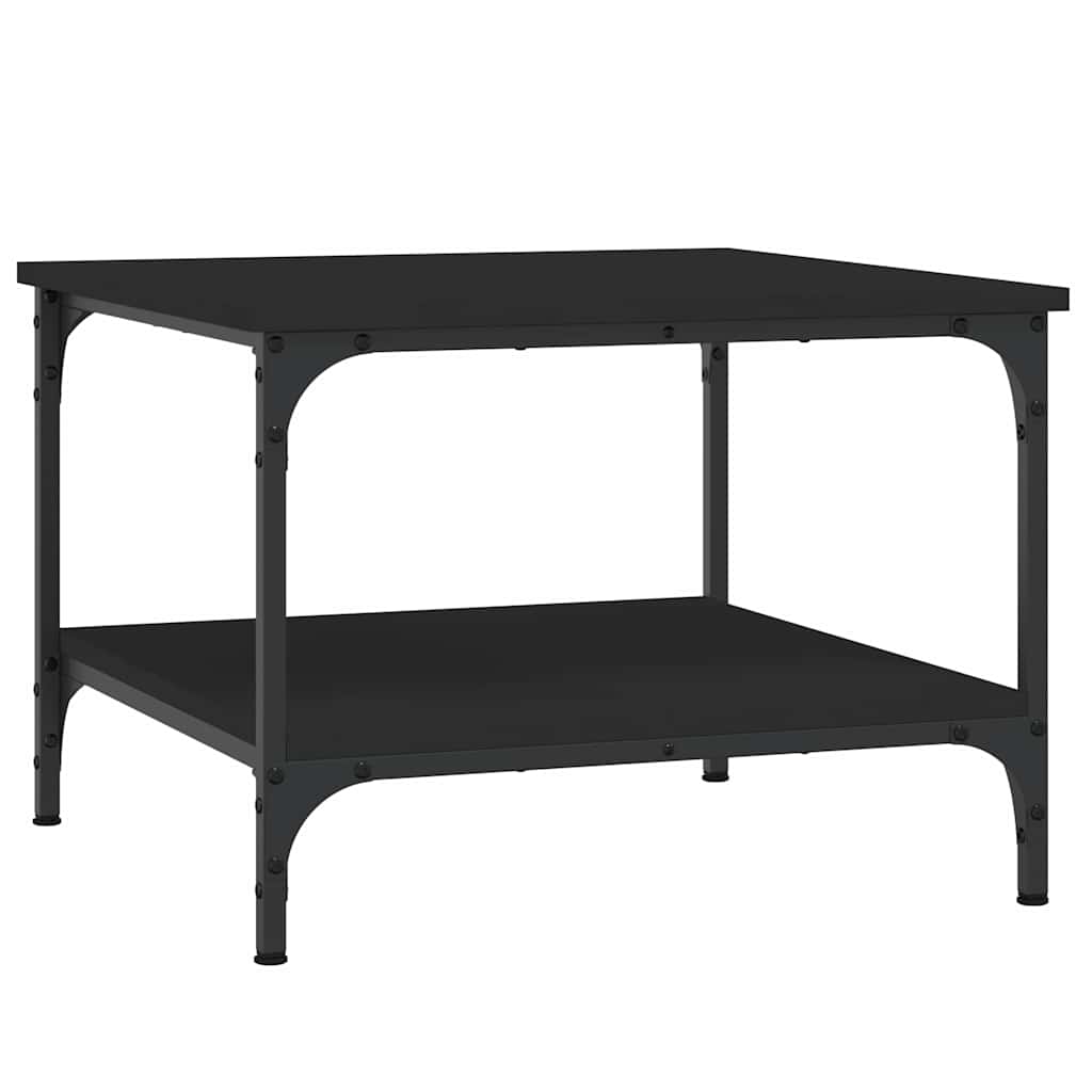 vidaXL Table basse noire 55x55x40 cm Aggloméré