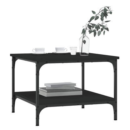 vidaXL Table basse noire 55x55x40 cm Aggloméré