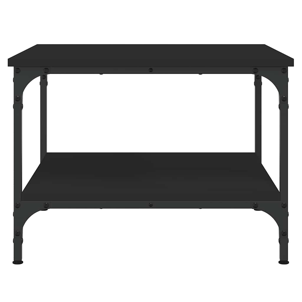 vidaXL Table basse noire 55x55x40 cm Aggloméré