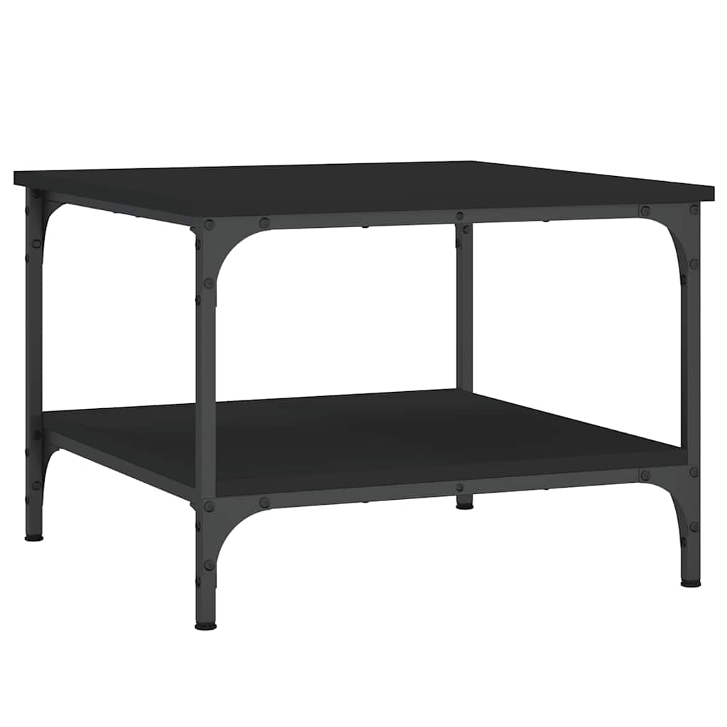 vidaXL Table basse noire 55x55x40 cm Aggloméré