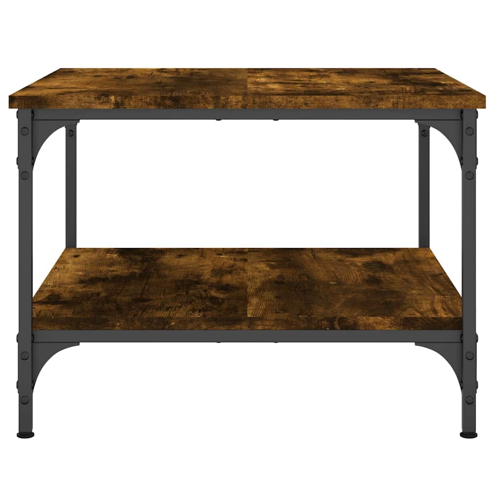vidaXL Table basse chêne fumé 55x55x40 cm bois d'ingénierie