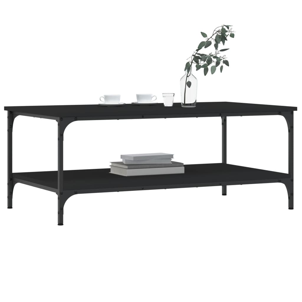 vidaXL Table basse Noir 100x55x40 cm Bois d'ingénierie