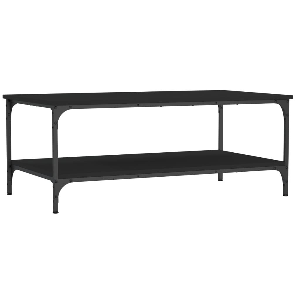 vidaXL Table basse Noir 100x55x40 cm Bois d'ingénierie